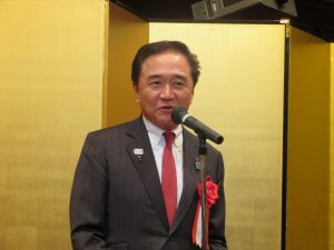 挨拶をする黒岩祐治神奈川県知事